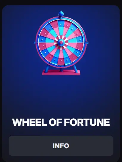 Wheel of Fortune promotion card on Skycrown Casino for bonus rewards.